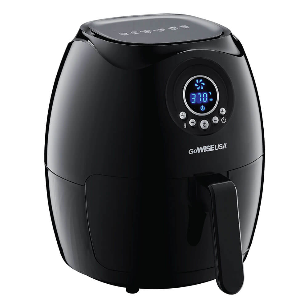 GoWISE GW22932 3.7-Quart Digital Air Fryer + 100 Recipes - Black