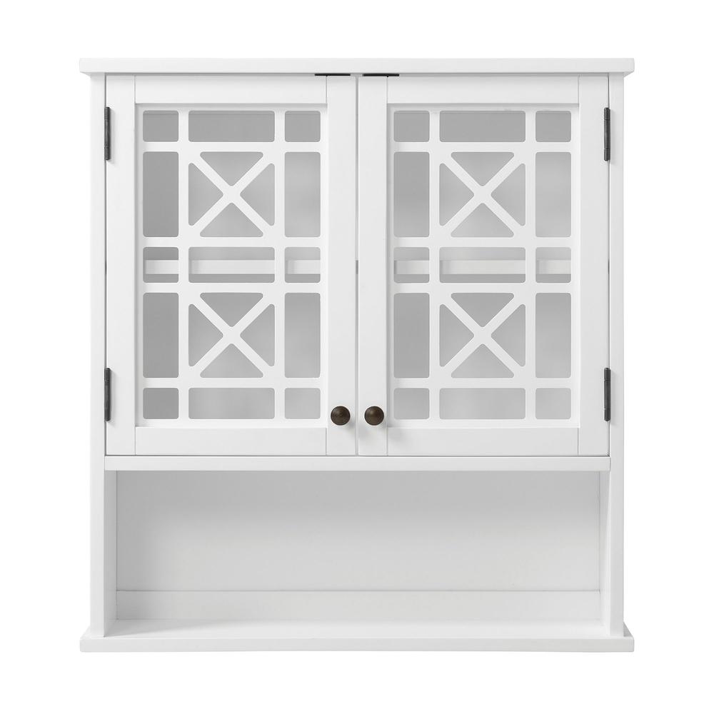 Bolton Furniture Derby 4-Piece Bathroom Set with Wall Mounted Cabinet, Hamper, Floor Cabinet, and Storage Hutch