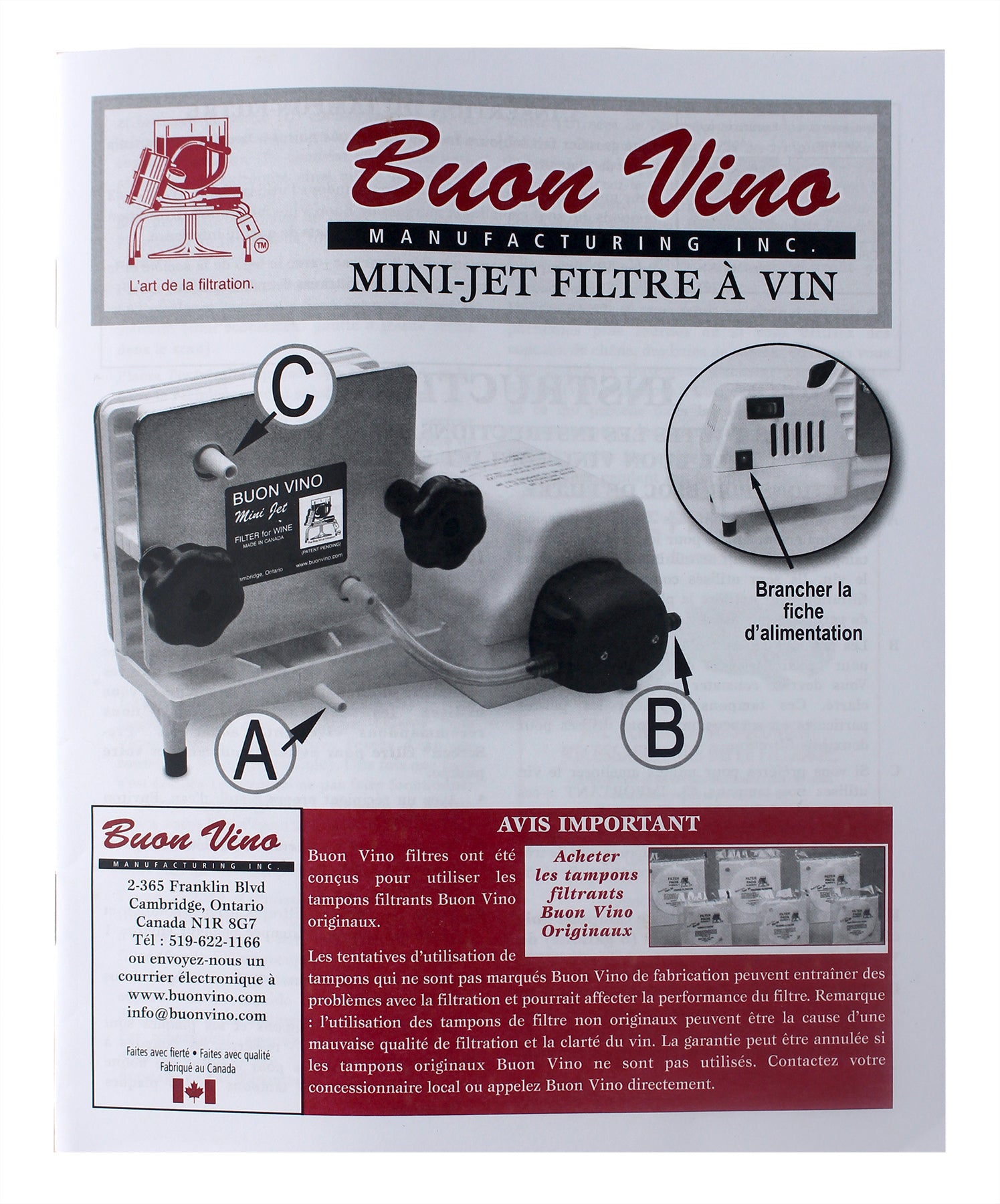 Midwest Supplies Buon Vino Mini Jet Wine Filter