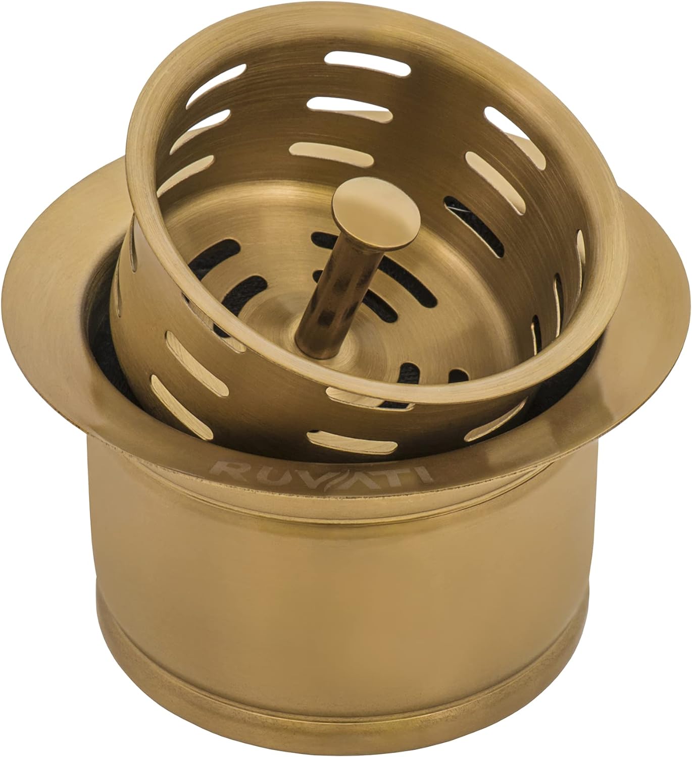 Ruvati Deep Garbage Disposal Flange with Basket Strainer for Kitchen Sinks - Stainless Steel - RVA1049ST