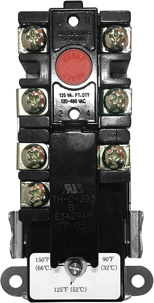 AITAI EWH-00 Electric Water Heater Thermostat for double element Heater, Includes 1x Upper Thermostat and 1x Lower Thermostat, Univer