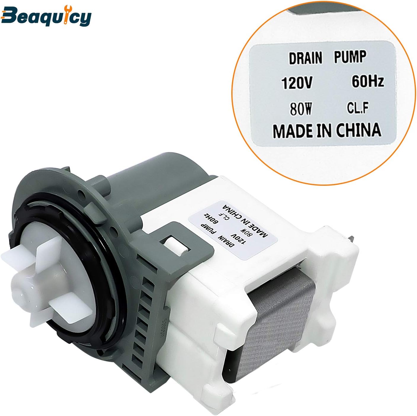 Beaquicy DC31-00054D PX3516-01 Washer Drain Pump GENUINE (OEM PART)  - Replacement for Sam-sung Washing Machine - Replaces DC96-01585L,D