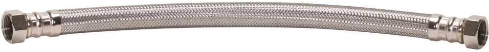 Fluidmaster, Inc. Fluidmaster B1H18 Water Heater Connector, Braided Stainless Steel - 3/4 Female Iron Pipe x 3/4 Female Iron Pipe, 18-Inch Length