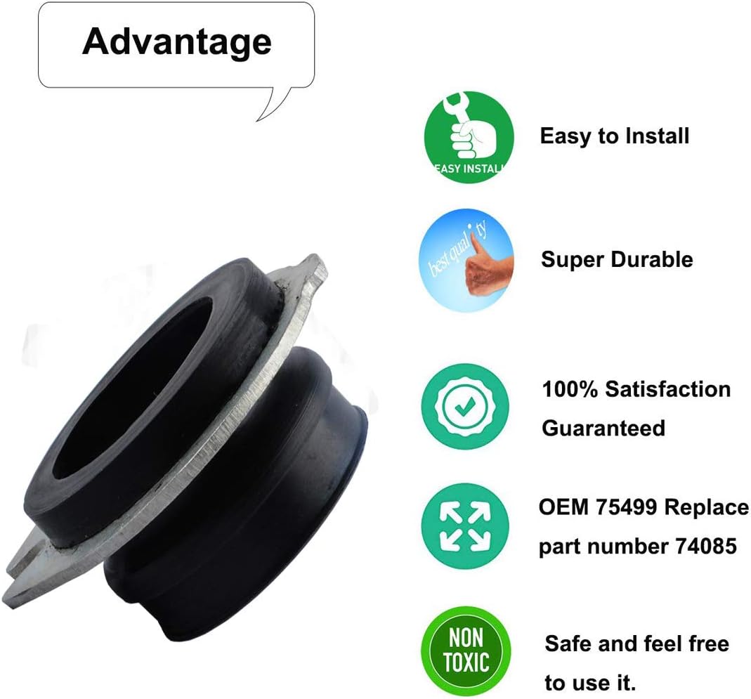 75499 Flex Coupler Garbage Disposal Replacement Parts Compatible with Insink-erator, Flexible Discharge Anti-Vibration Tailpipe Mount