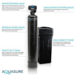Aquasure 48,000 Grains Whole House Water Softener Bundle with Pre-Filter, 12 GPM UV Sterilizer &a; Reverse Osmosis Filter System