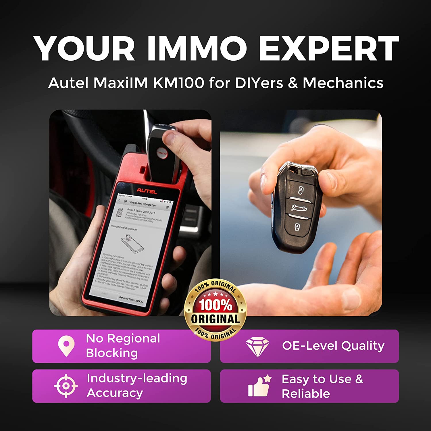 Autel MAxiIM KM100 Key Fob Programming Immobilizer Tool