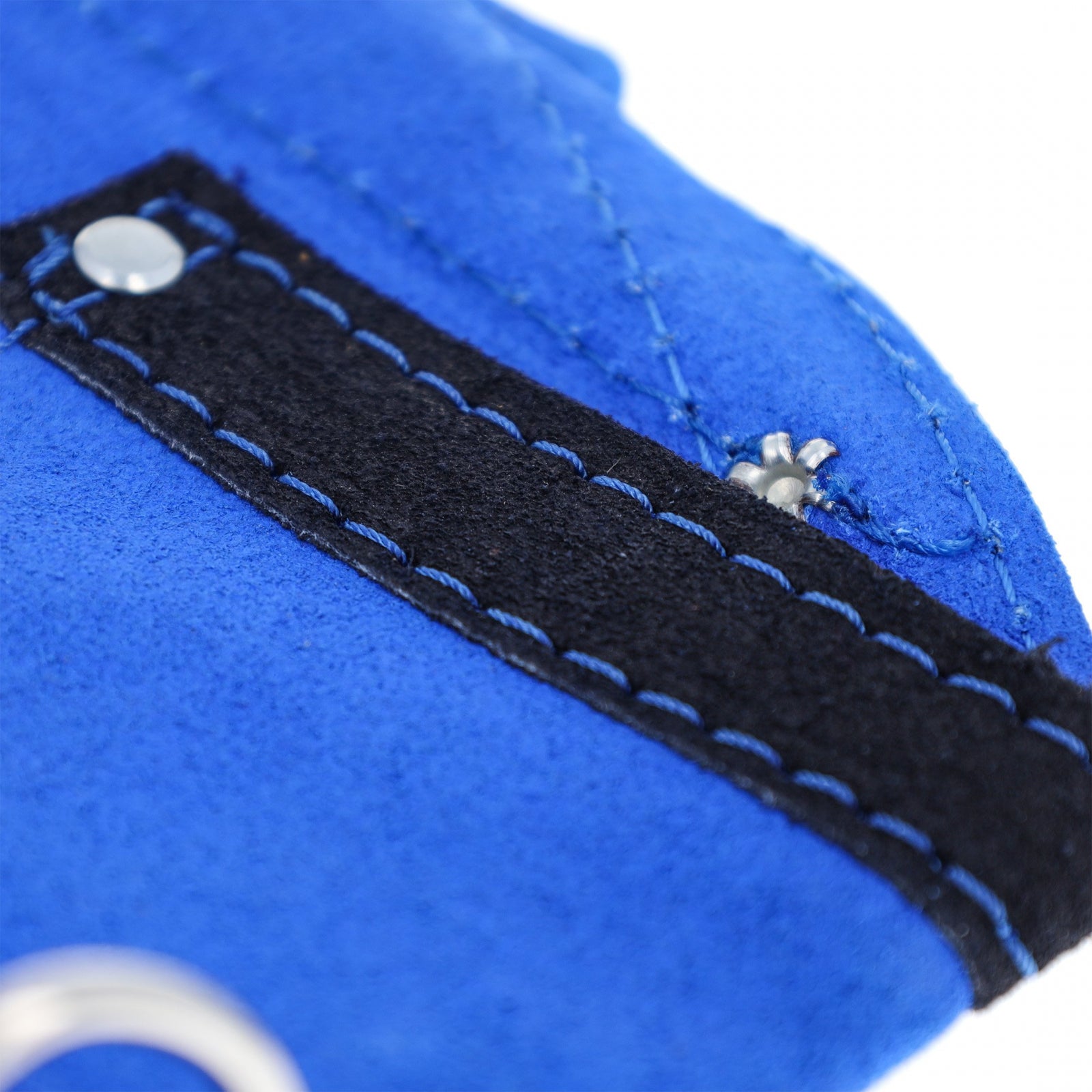 Universal Tool 10 Pocket Tool Belt Pouch Heavy Duty Blue Suede Leather Fits Hammer And Nails