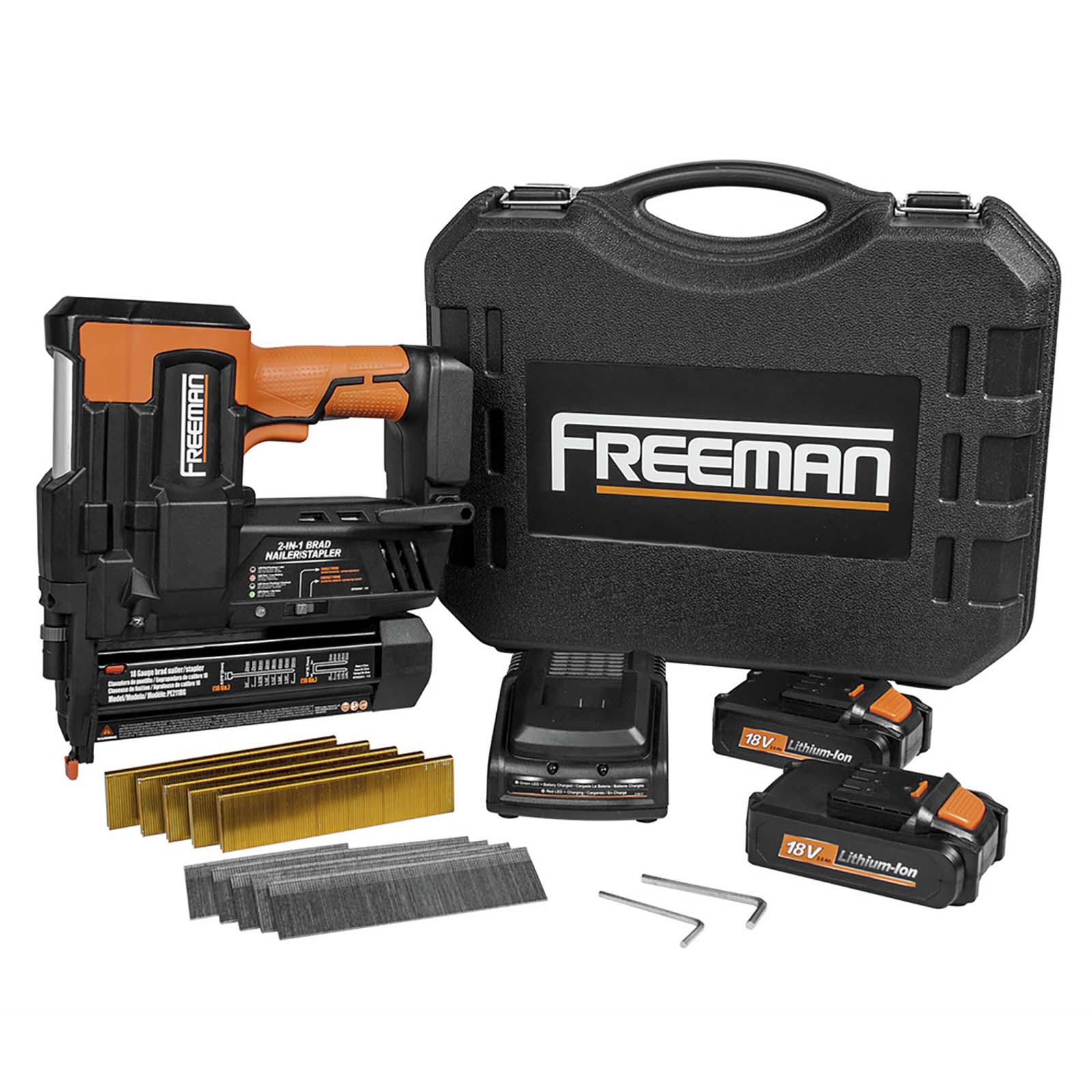 Freeman PE2118G  18V 2-in-1 18 Gauge Cordless Nailer &a; Stapler