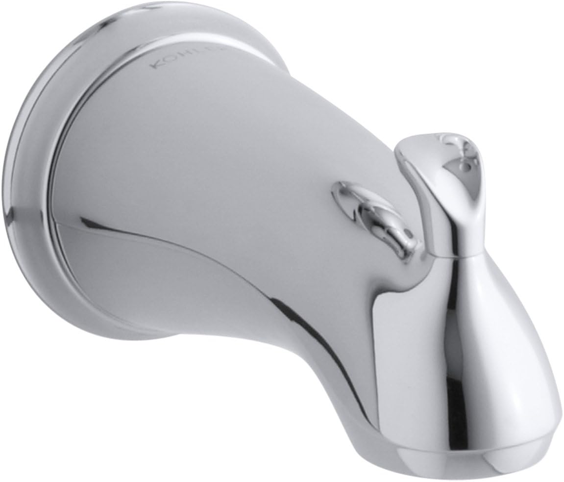 Kohler K-10280-4-G Forte Sculpted Diverter Bath Spout, Brushed Chrome,0.5