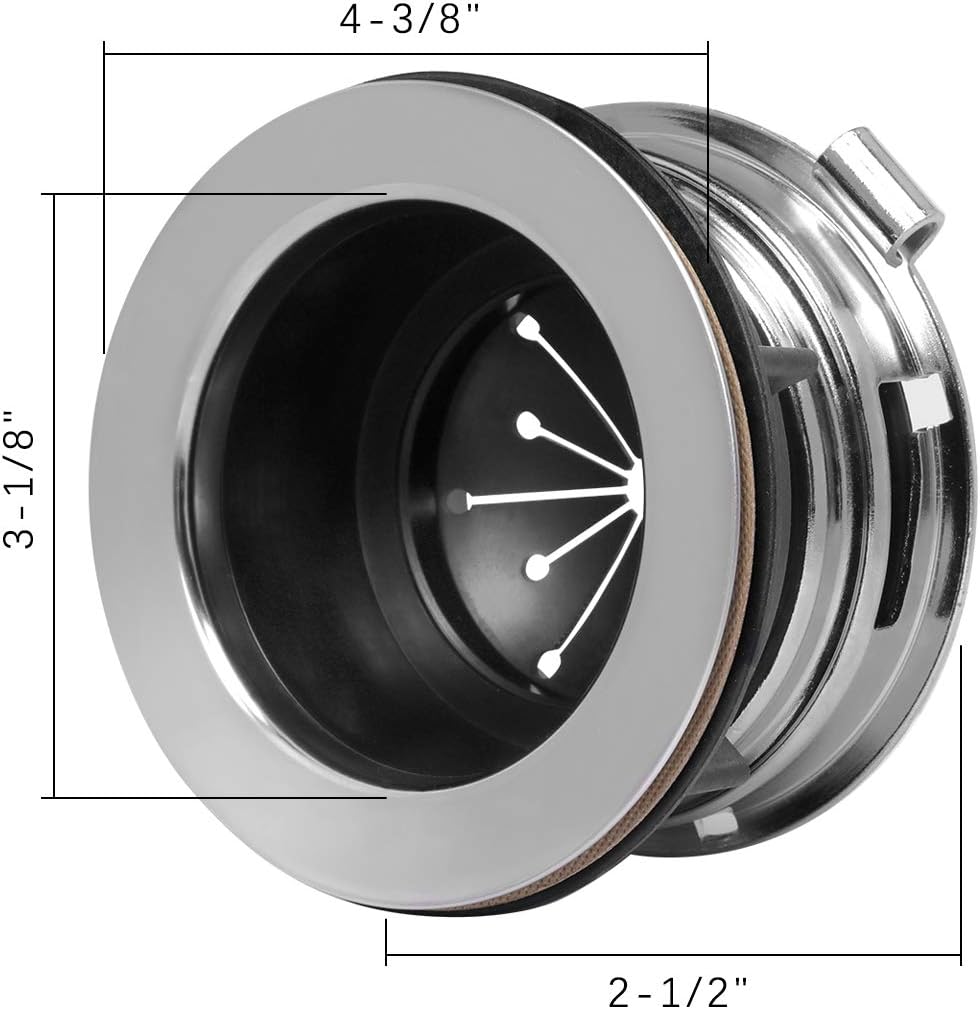 Cleesink EZ Mount Garbage Disposal Sink Flange Kit with Splash Guard for Waste King Disposer Parts
