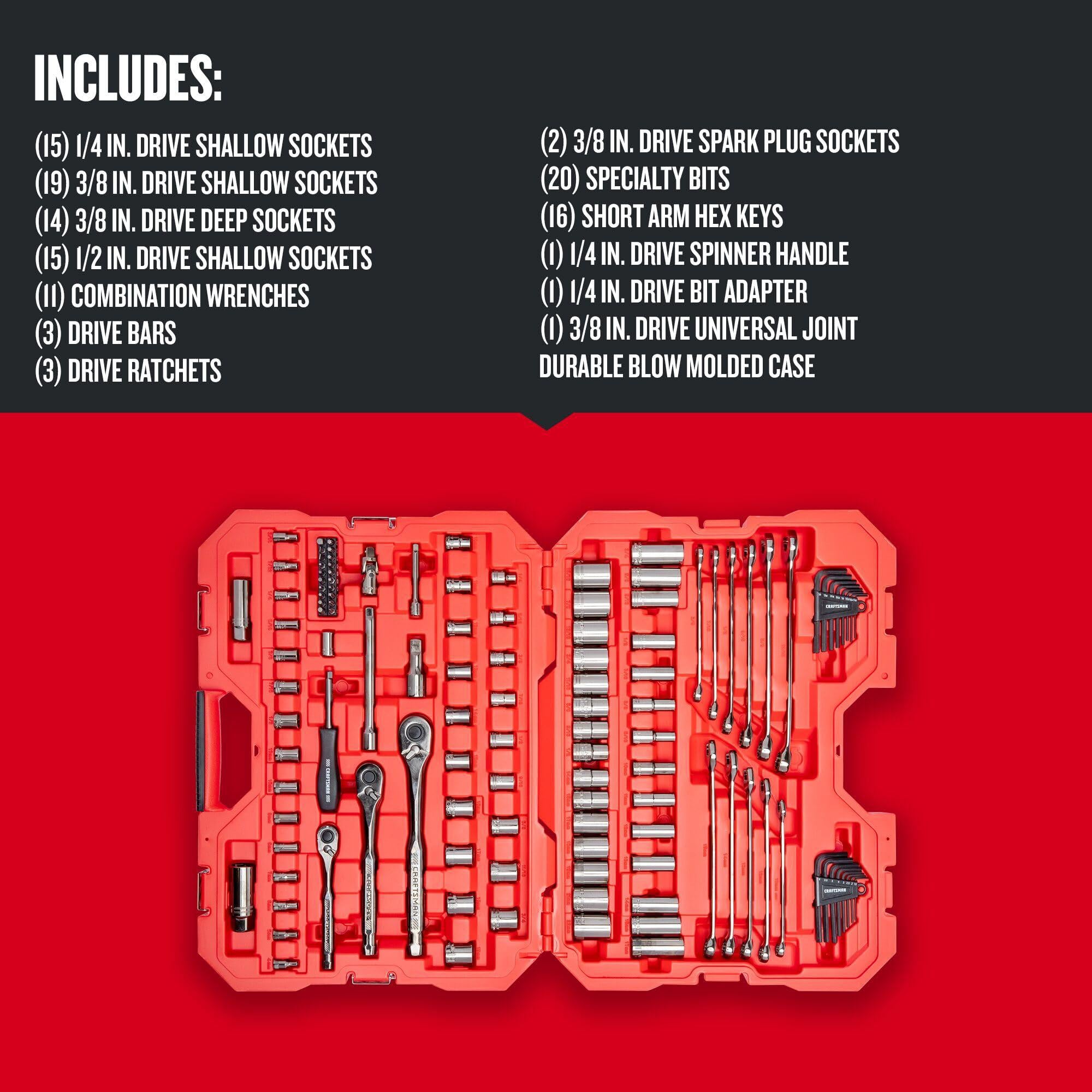craftsman mechanics tool set, 1/4