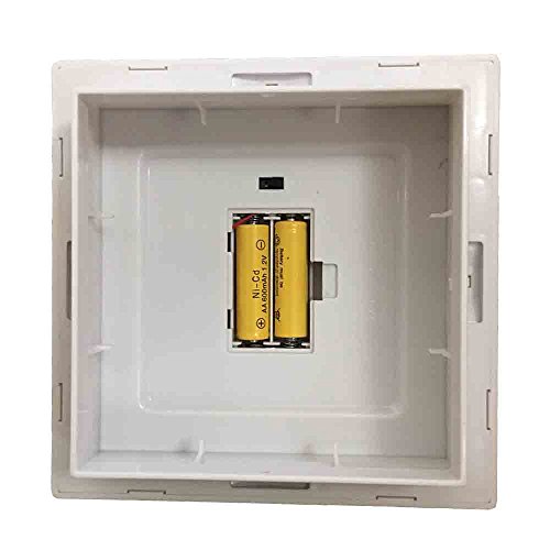 Garden Sunlight Solar Post Cap 5x5 PVC/Vinyl Low Profile 4 SMD LED Off White Solar Light (White)