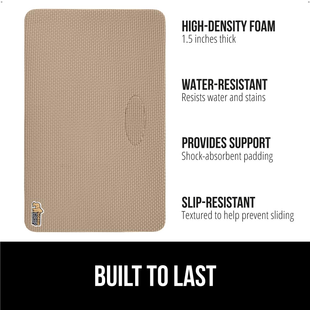 Gorilla Grip Extra Thick Kneeling Pad, Supportive Soft Foam Cushioning for Knee, Water Resistant Construction for Gardening, Bat