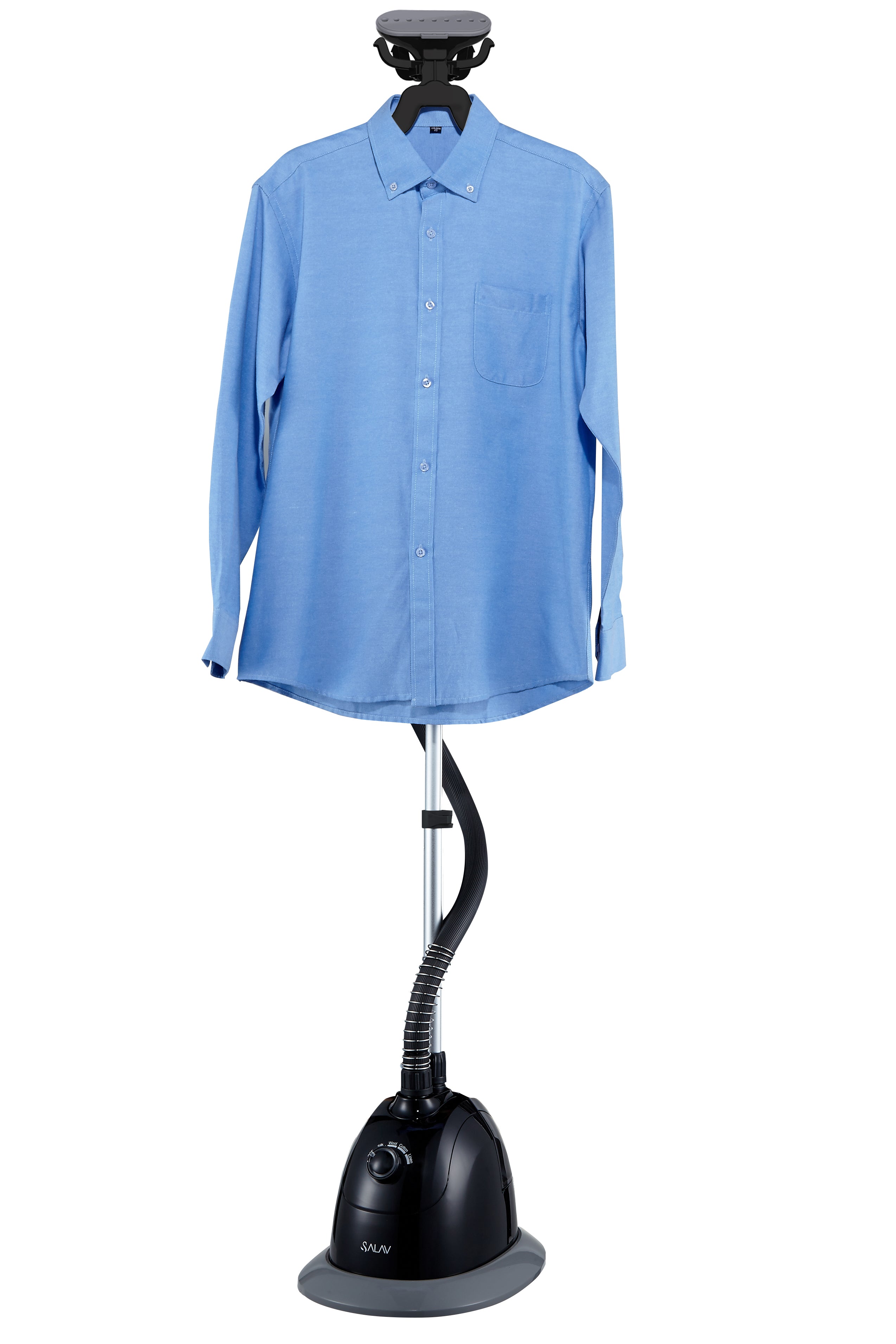 SALAV GS34-BJ Black Performance Series 1500 watt, 4 Steam Settings, 360 Swivel Multi-Hook Hanger, Garment Steamer,
