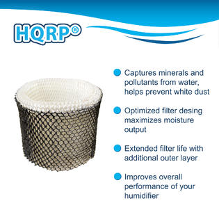 HQRP 6-pack Filter Compatible with Sunbeam HWF64CS HWF64 SCM-1746 SCM-1745 SCM-1747 Type-E Humidifier