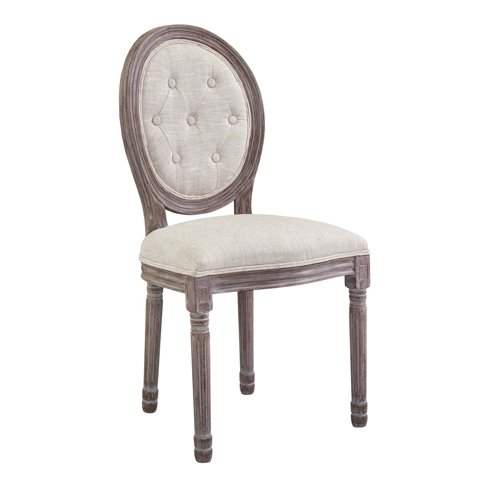 Modway Arise Dining Side Chair Upholstered Fabric Set of 4 - Beige