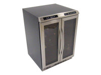 Avanti WBV19DZ Avanti 19 Bottle French Door Wine Cooler With Electronic Display  Elegant Lighting  Dual Purpose  Slide Out Wire Shelves
