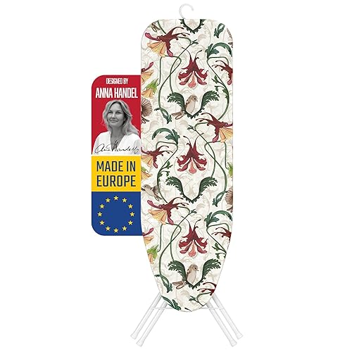 Bartnelli Ironing Board | Vintage Design by Anna Handel, Comfortable Ironing with Thick Padding &a; Eco-Friendly Cover | 13x43 Spa