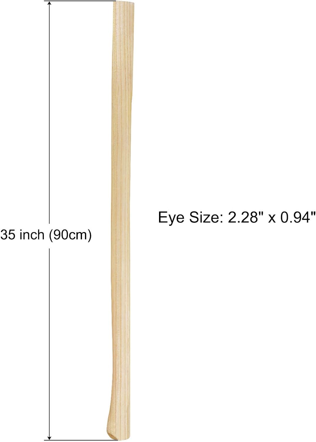 UXCELL Wood Replacement Handle 35 Inch Long Curved Replaceable Handle for Axe Hammer Oval