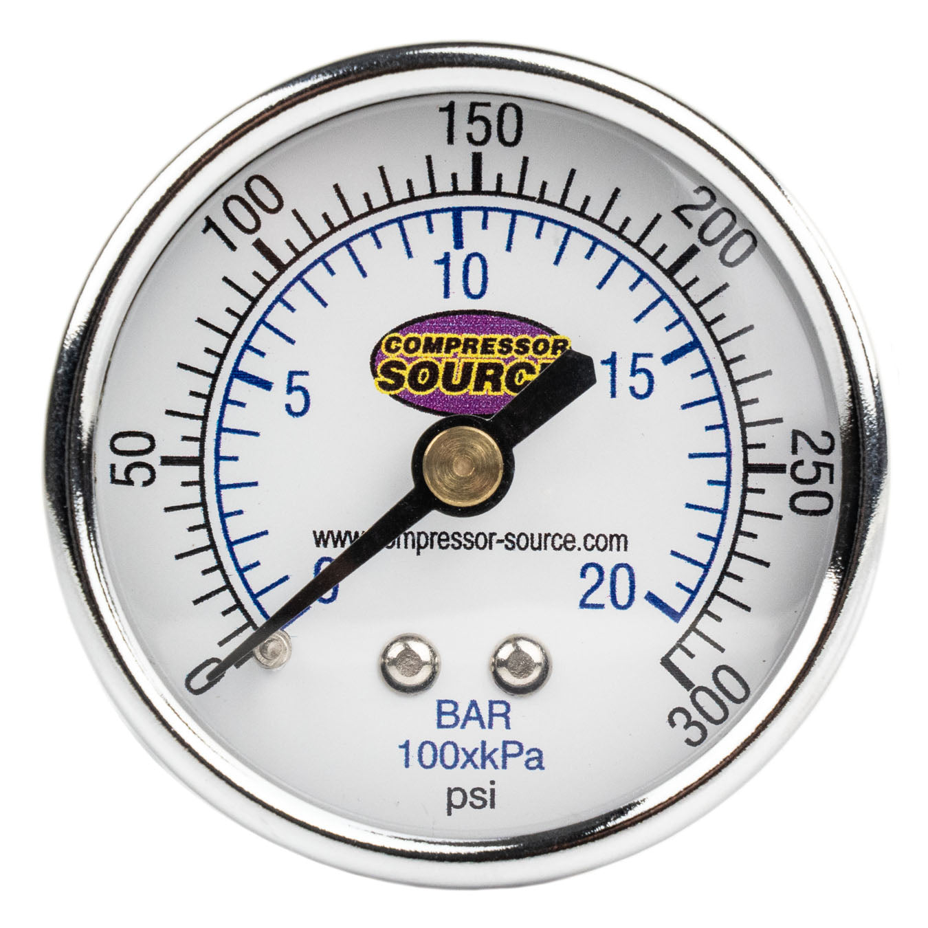 Compressor Source 0-300 PSI Air Pressure Gauge 1/4