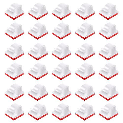 mr. pen- cable clips, 30 pack, white, adhesive cord organizer, cable organizer, wire organizer, cord holder for desk, cable h