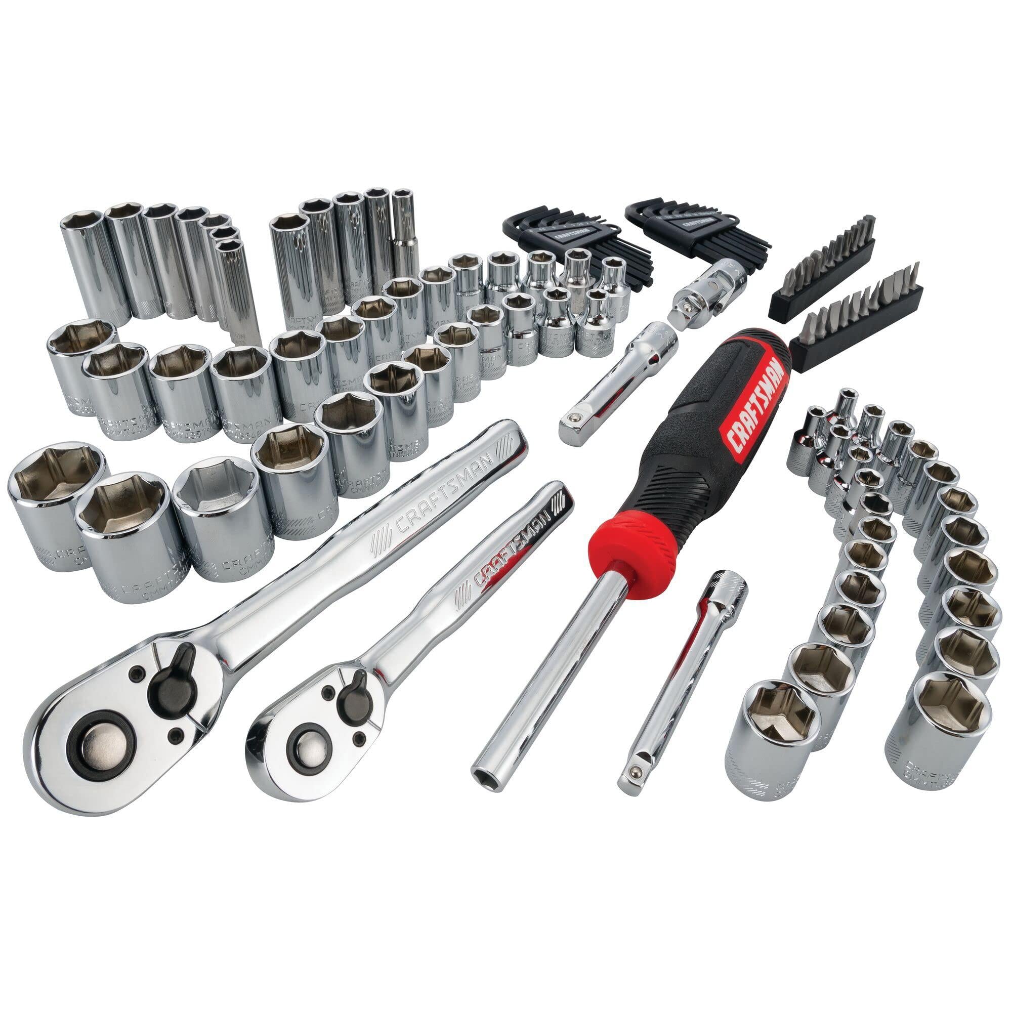 craftsman mechanic tool set, 104 pieces, includes 20.5 drawers, 3-compartments (cmmt45068)