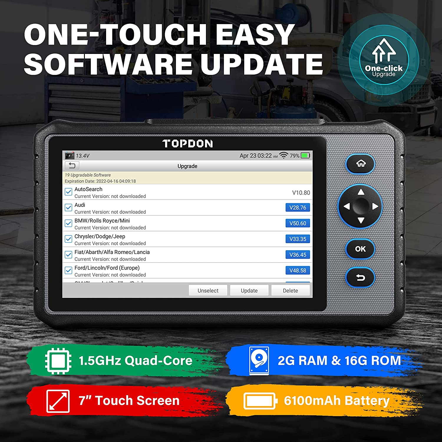 Topdon OBD2 Scanner, TOPDON ArtiDiag800 Car Diagnostic Scan Tool All System Diagnosis  28 Reset Services 2 Years Free Update
