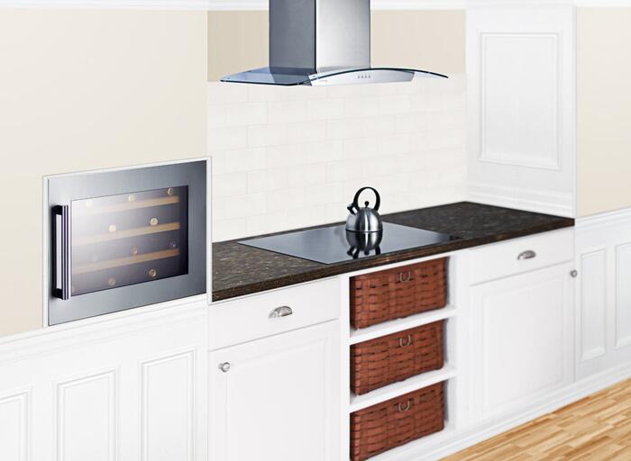 Summit VC28S 24 Inch Freestanding Single Zone Wine Cooler in Stainless Steel