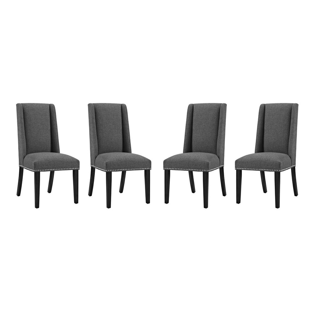 Modway Furniture EEI-2748-GRY-SET Fabric Baron Dining Chair, Gray - Set of 2