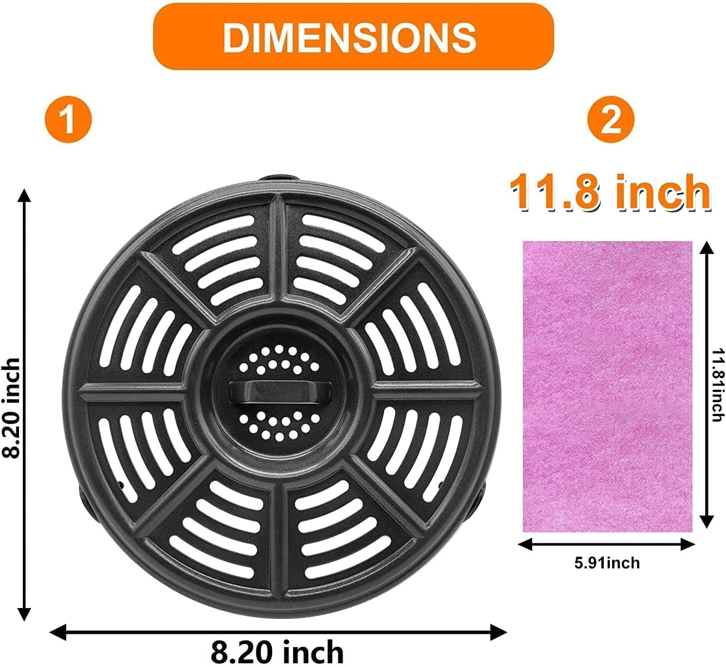 ZuKaYeHome Air Fryer Crisper Plate For Ninja AF100 to AF150 and Ninja Pressure, Air Fryer Grill Pan Platefor Ninja FD302 FD401 Foodi OP300