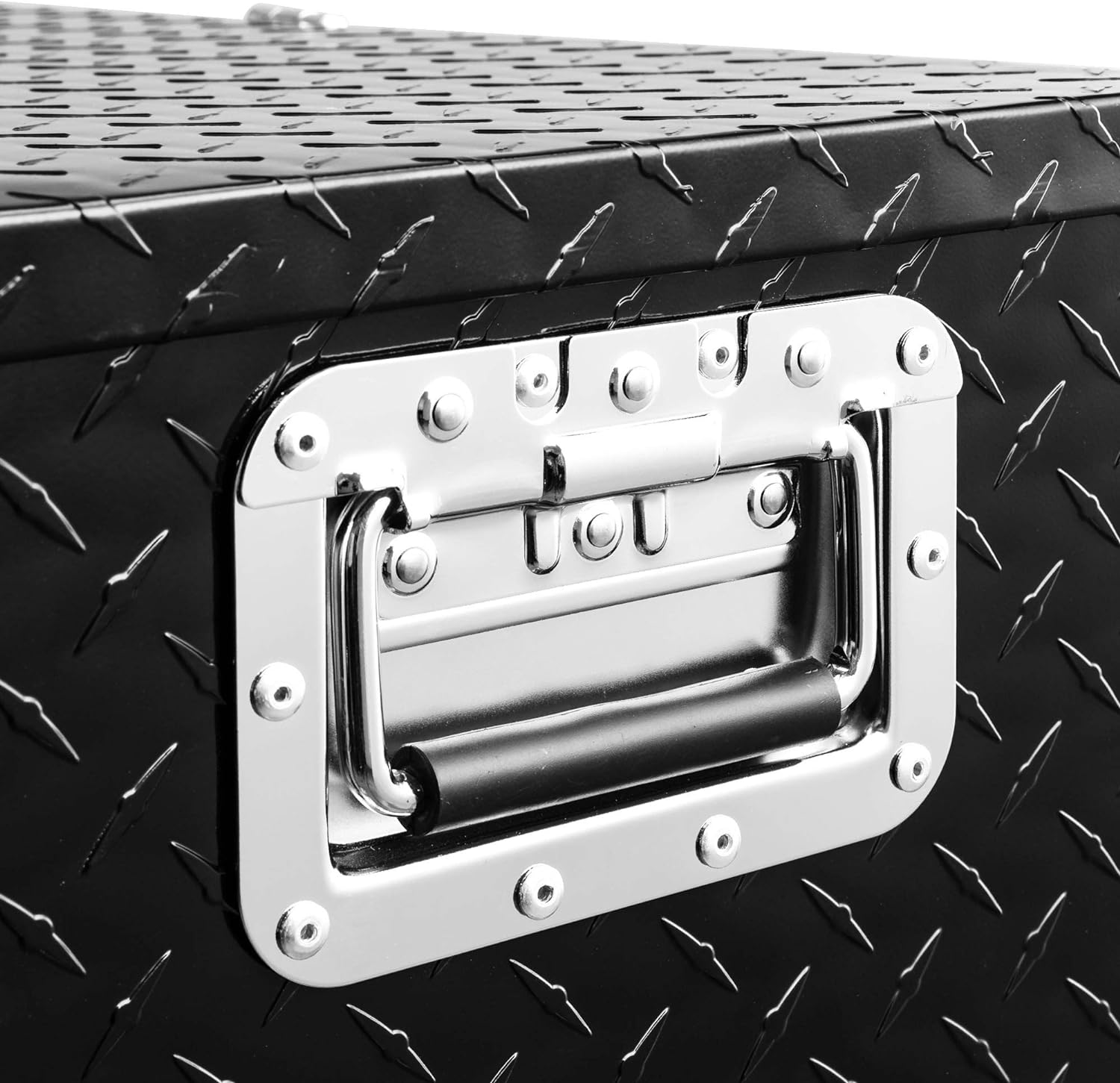 Arksen 20 Inch Heavy Duty Aluminum Diamond Plate Tool Box Chest Box Pick Up Truck Bed RV Trailer Toolbox Storage with Side Handle and