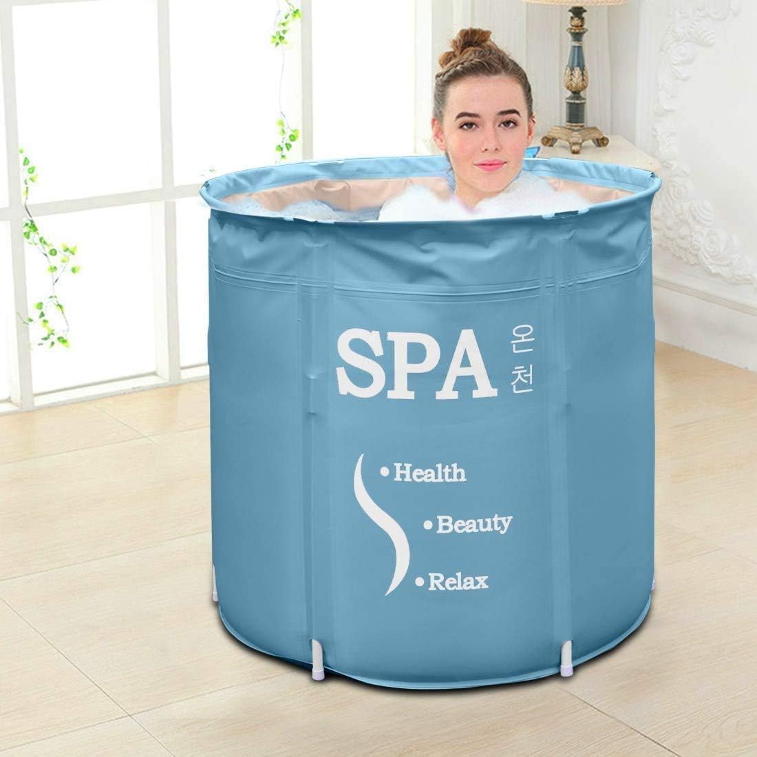 WEY&a;FLY Portable Foldable Bathtub, Separate Family Bathroom SPA Tub, Soaking Standing Bath Tub for Shower Stall, Efficient maintenance
