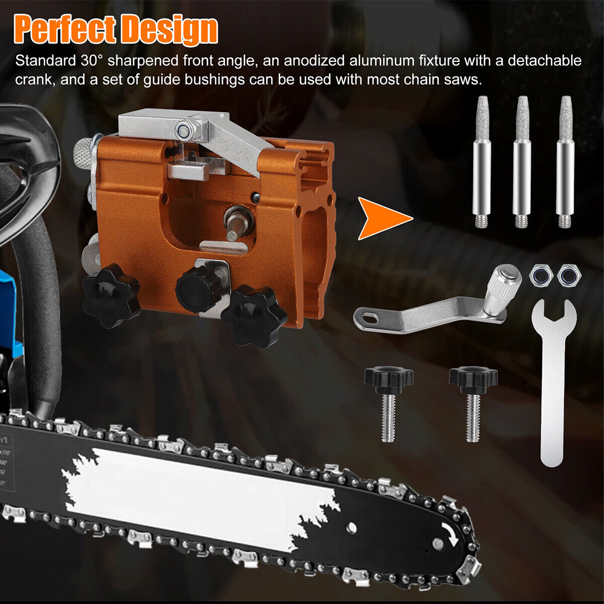 Great Choice Products Chainsaw Chain Sharpener Jigs Sharpening Tool Kit For Chain Saw/Electric Saws