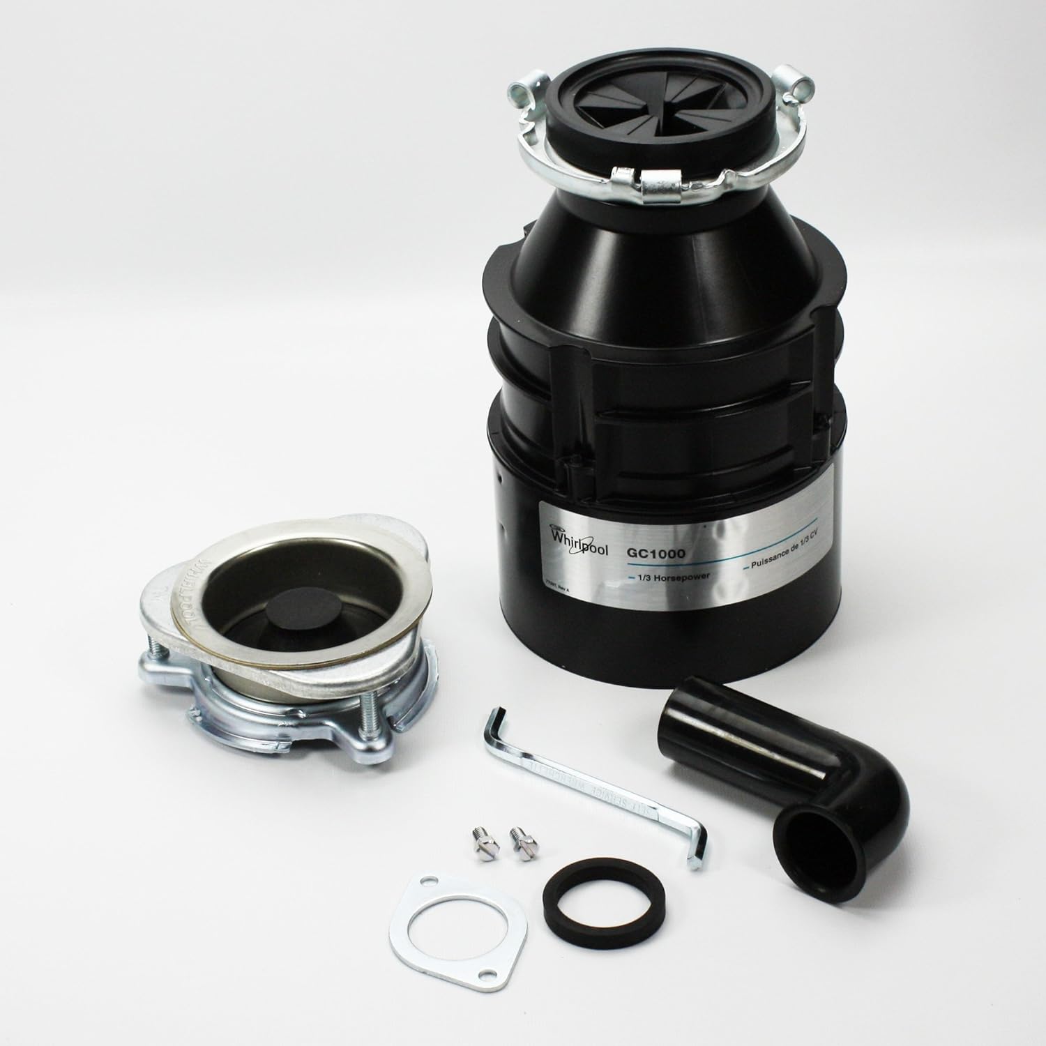 Standard Plumbing Supply Whirlpool GC1000XE 1/3 hp in Sink Disposer, Black
