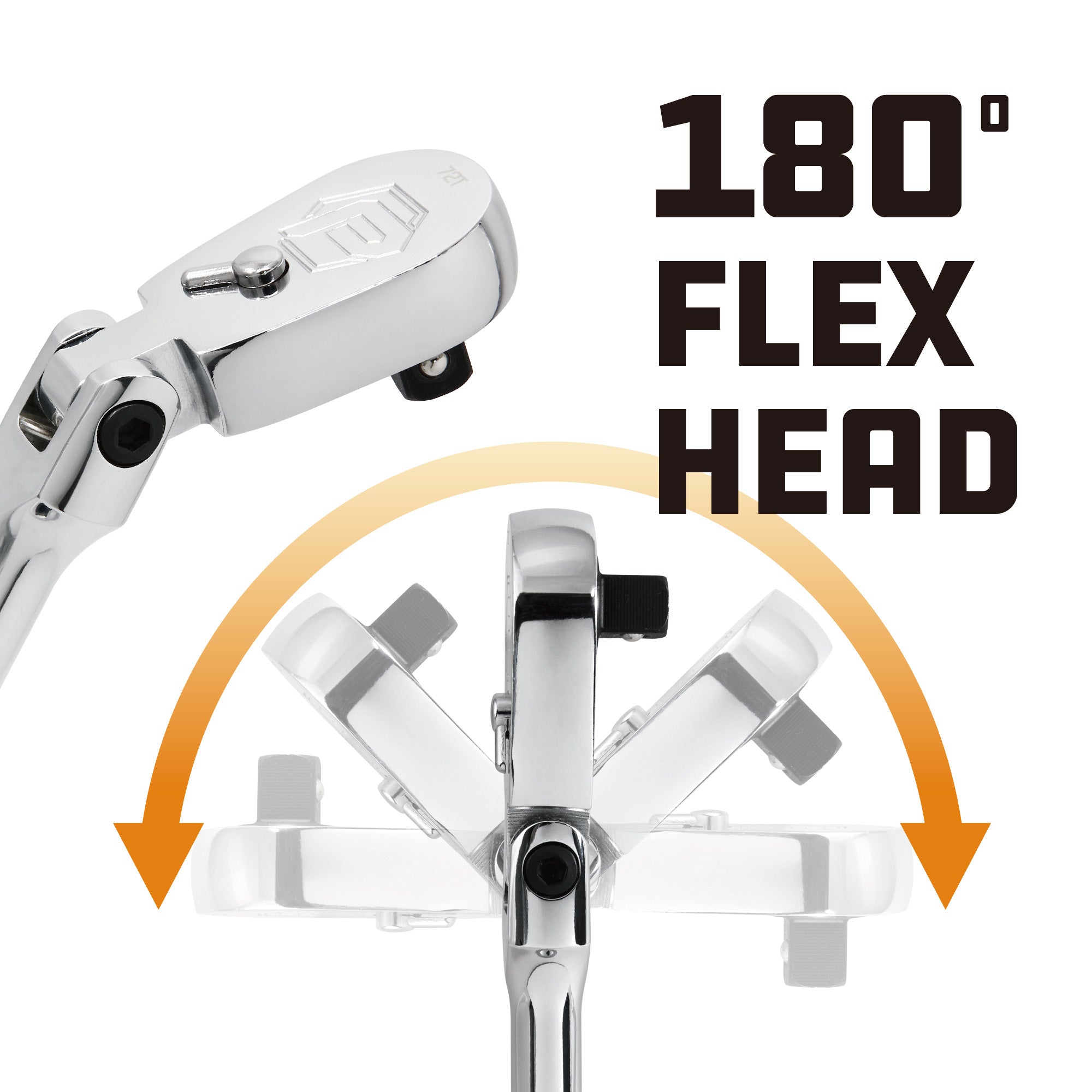 Powerbuilt 3/8 Inch Drive 72 Tooth Sealed Head Flex Ratchet - 649934