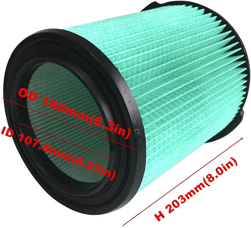 KLEAN AIR 9-38753 Cartridge vacuum filter fits for Craftsman 9-38753 CRAFTSMAN CMXZVBE38753 HEPA Media Wet/Dry Vac Filter for 5 to 20 Gal