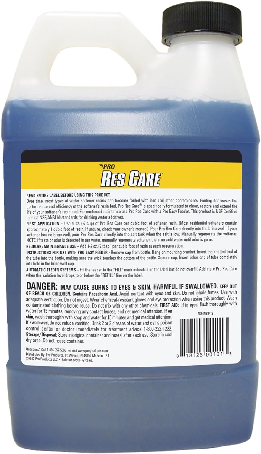 Generic ResCare RK64N All-Purpose Water Softener Cleaner Liquid Refill, 64 Ounce