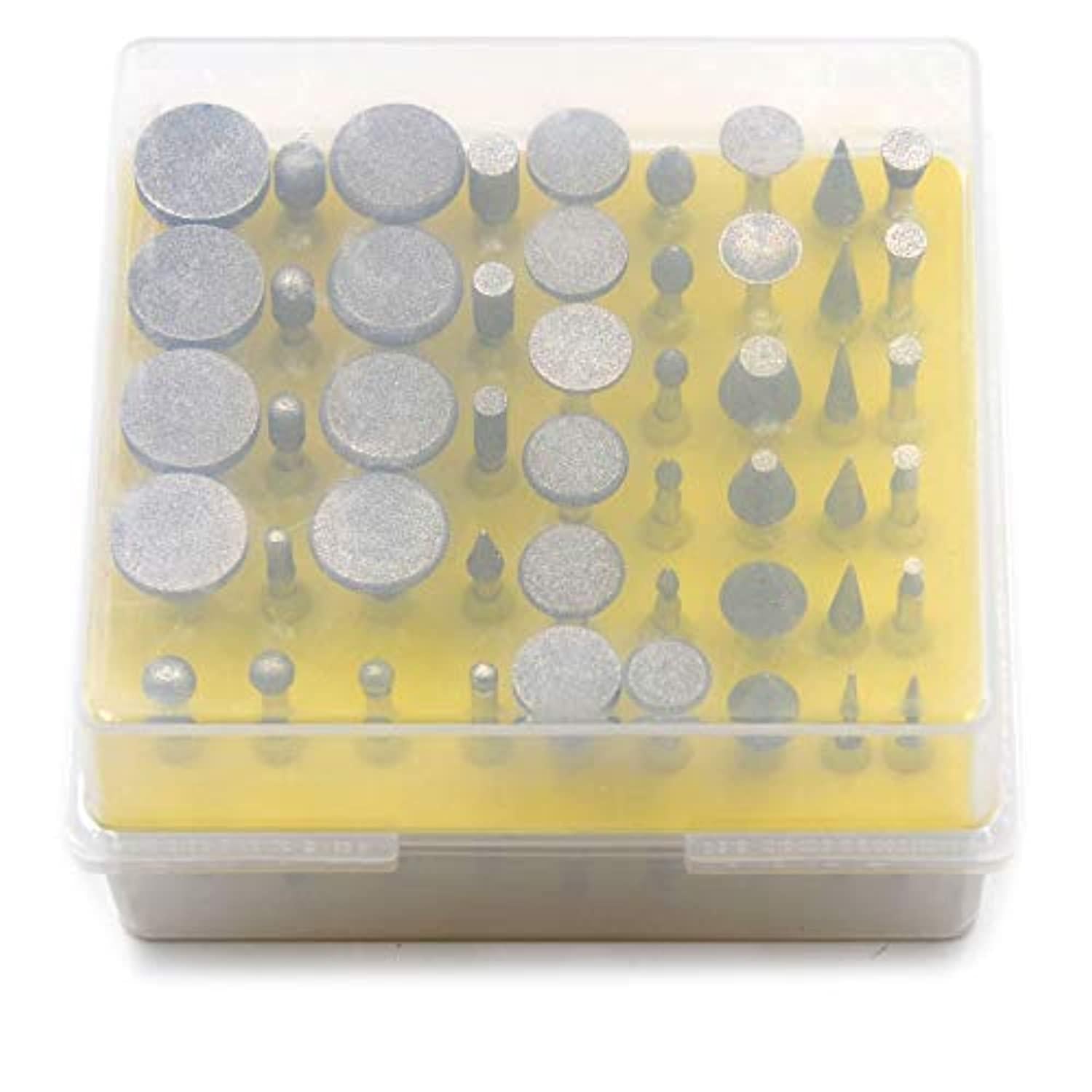 oudtinx 50pcs diamond coated grinding head grinding burrs set for dremel rotary tool