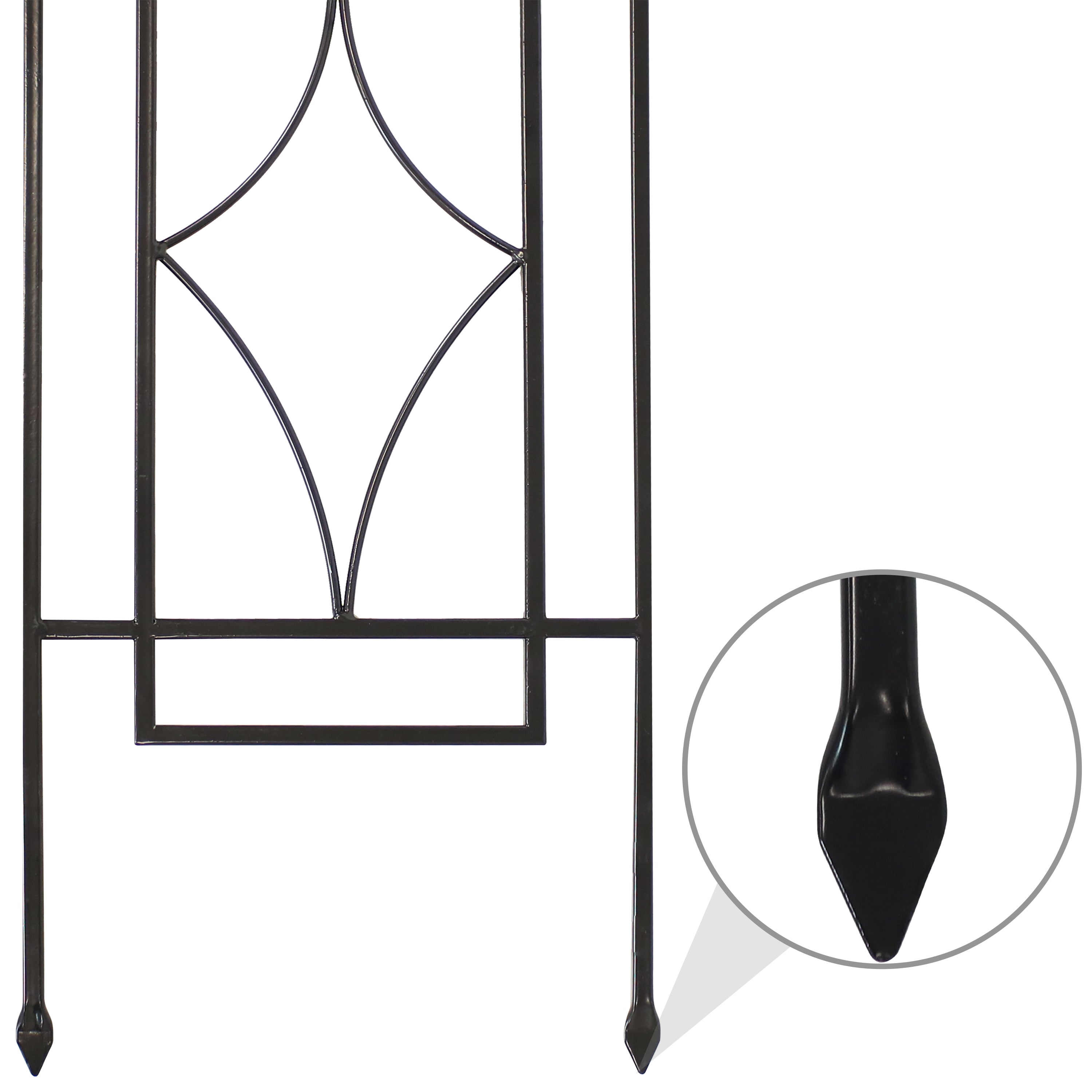 Sunnydaze Decor Set of 2 Chic Diamonds Design Steel Garden Plant Trellis - 48-Inch