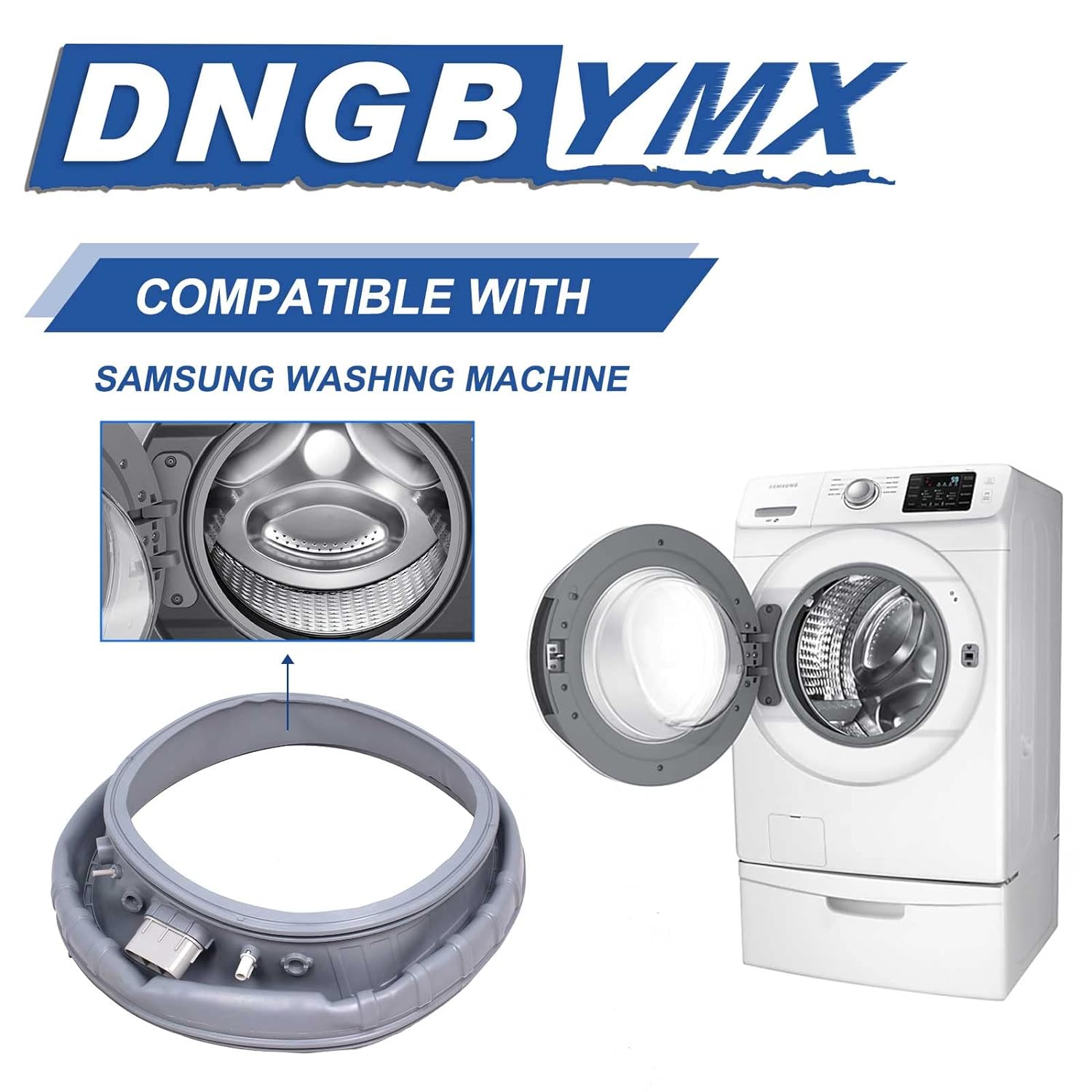 Generic Washer Door Boot Seal Gasket Compatible with Samsung Washer WF42H5000AW WF42H5200AP WF42H5200AW WF42H5200AF/A2-00 Replaces # DC