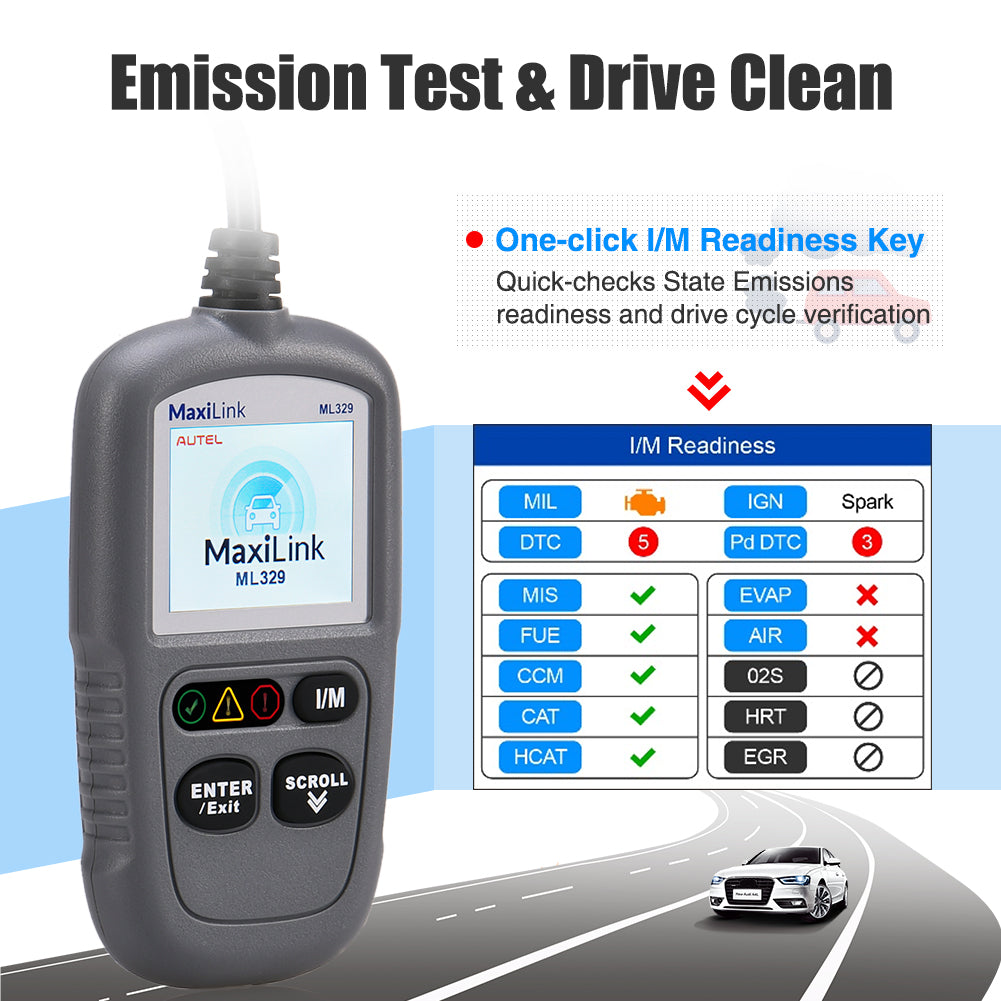 Autel ML329 OBD2 Scanner Automotive Car Diagnostic Code Reader (Advanced Ver. of  AL319 ) Engine Fault CAN Scan Tool