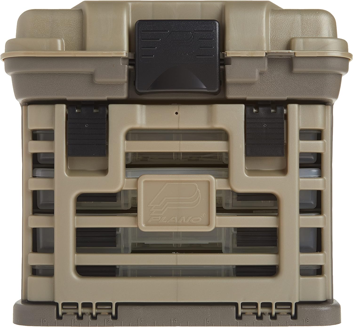 Generic Plano Molding 135430 Stow N&s; Go Pro Rack with 4 #23500s Prolatch Organizers,Graphite Gray, Sandstone