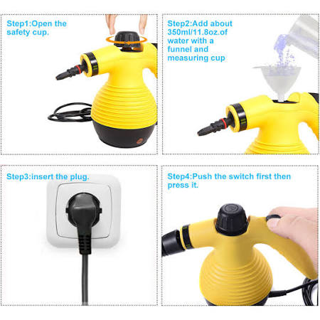 Mex 1050W Multi Purpose Portable Steam Cleaner Handheld Steamer Household Car Carpet