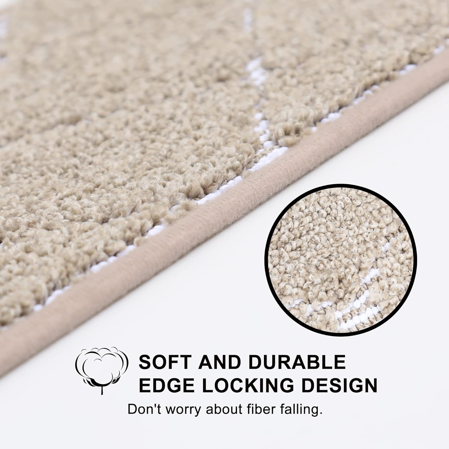 BEQHAUSE Stair Treads Non Slip 100% Polyester Soft Rugs for Stairs 28inX9in Beige Stair Mats Self-Adhesive Carpet Stair Treads TPE Backi