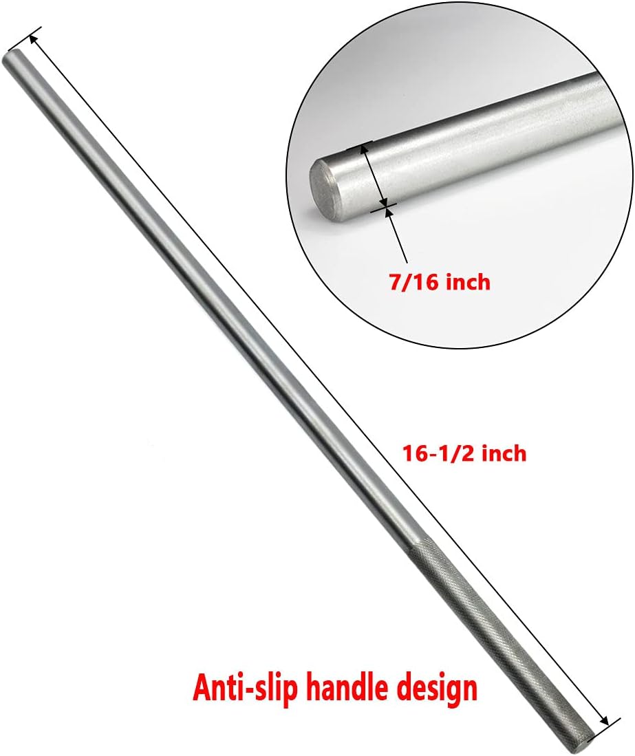 SCOTTCHEN PRO 2Pcs Winding Bars with Non-Slip Handle 16-1/2 x 7/16 inch, for Garage Door Torsion Spring Adjusting or Replacing