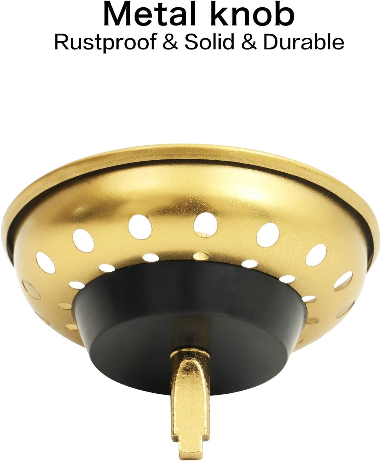 Zeesink Gold Sink Strainer,Gold Kitchen Sink Drain,Kitchen Sink Stopper, Stainless Steel Sink Strainer Stopper