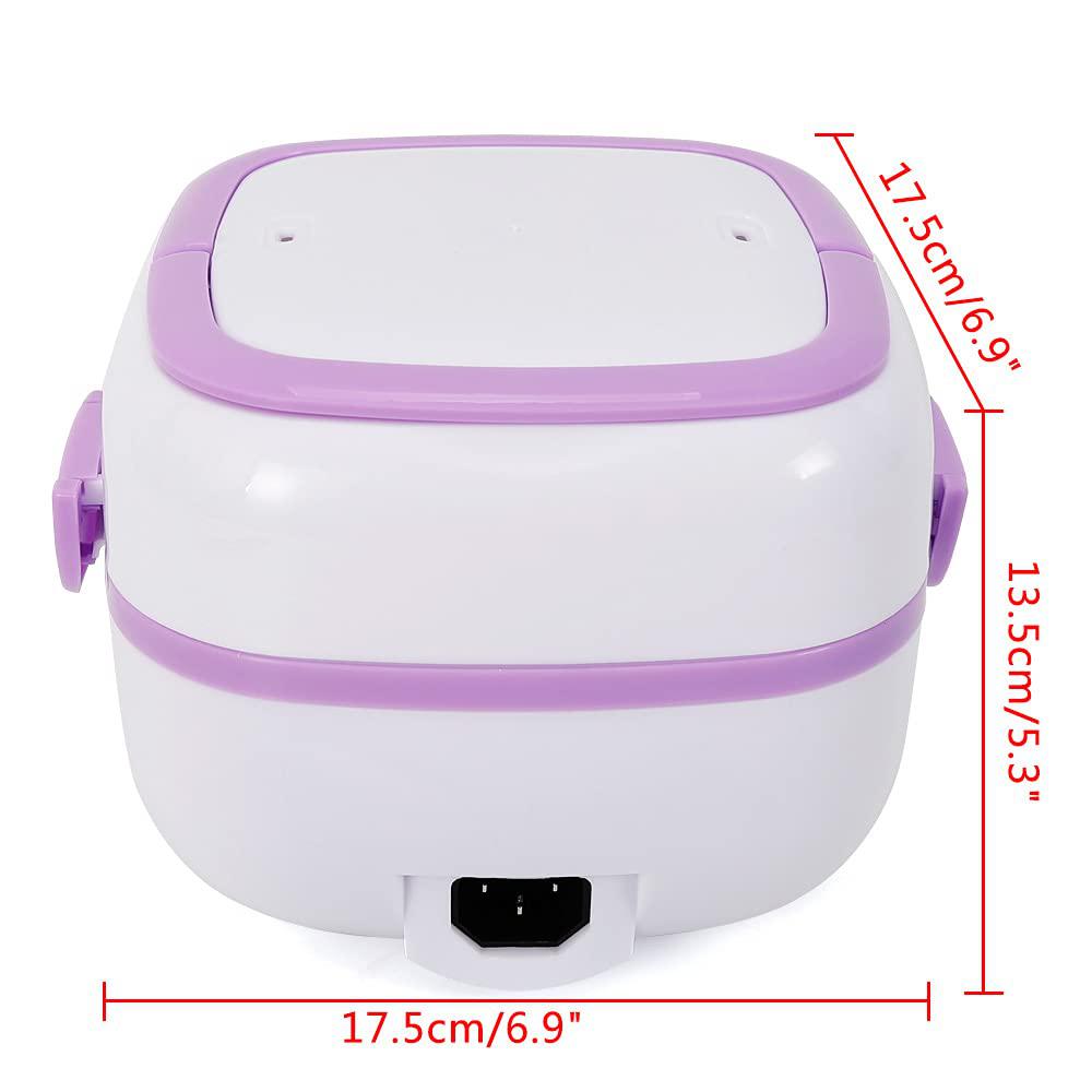 nolantisi 1l capacity electric lunch box heater portable food warmer bento 3 in 1 food grade material 2 layers steamer with stainless s
