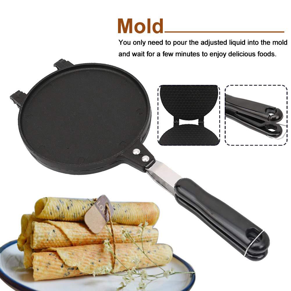 Zeeneek waffle cone maker, zeeneek waffle irons mold nonstick coating surface baking pan, double sided pancake maker multifunctional