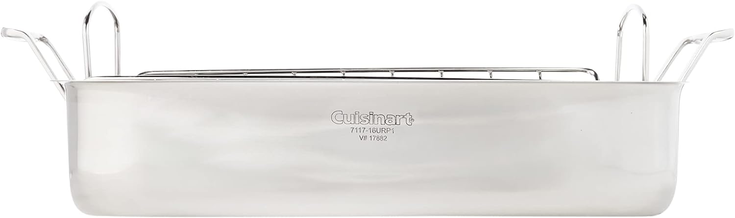 Cuisinart 7117-16UR Chef&s;s Classic 16-Inch Rectangular Roaster with Rack, Stainless Steel