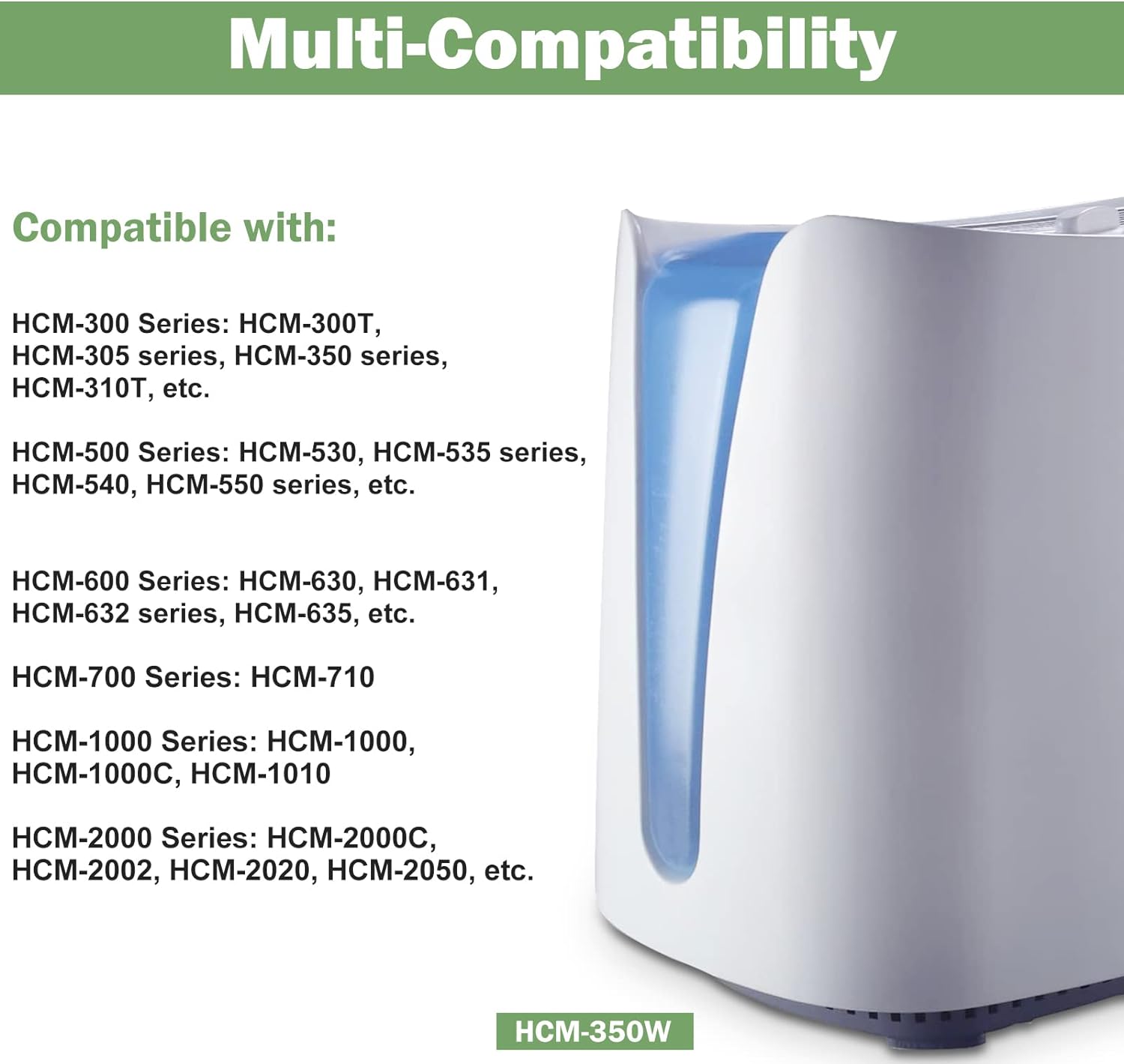 Future Way HCM-350 Humidifier Filter Compatible with Honeywell HCM-350 Series, HCM710, HEV312W Humidifiers, Part# HAC-504, Filter A, 4-Pac